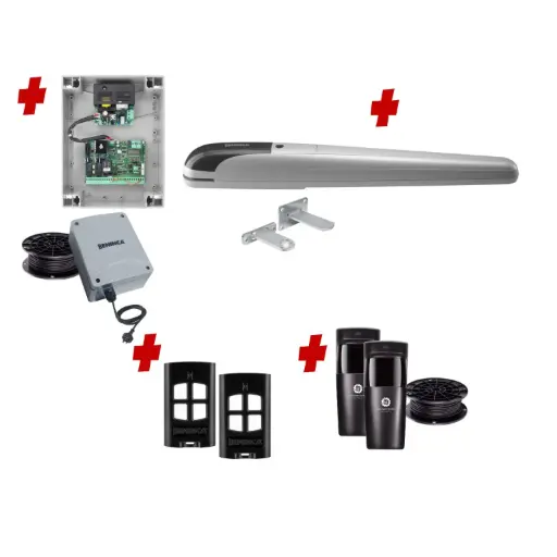 [BOB5-1S-E-I] BOB 5 High Thrust Long Stroke ITALIAN Low Voltage 24V Automatic Swing Driveway Gate Opener 24 Volt Kit ROBUST Heavy Duty Design for Trade Installers