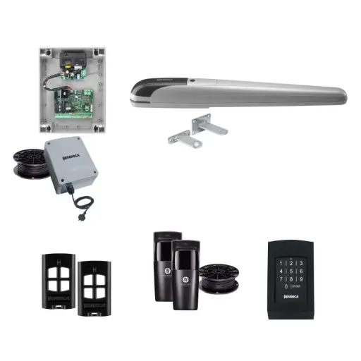 [BOB5-1S-E-AS] BOB 5 High Thrust Long Stroke ITALIAN Low Voltage 24V Automatic Swing Driveway Gate Opener 24 Volt Kit ROBUST Heavy Duty Design with Keypad Pin Code