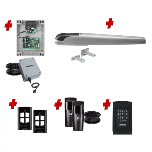 [BOB5-1S-E-AS] BOB 5 High Thrust Long Stroke ITALIAN Low Voltage 24V Automatic Swing Driveway Gate Opener 24 Volt Kit ROBUST Heavy Duty Design with Keypad Pin Code