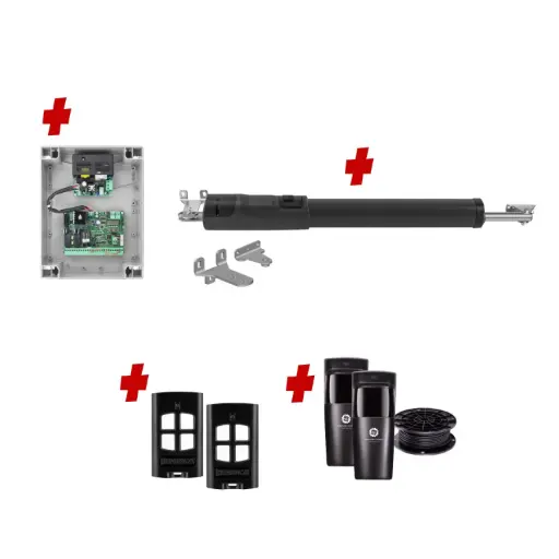 [TOM5-1S-P-I] TOM 5 Telescopic Long Stroke ITALIAN Electric 24V Low Voltage Automatic Swing Driveway Gate Opener Kit ROBUST Heavy Duty Design for Trade Installers