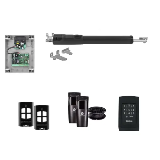 [TOM5-1S-P-AS] TOM 5 Telescopic Long Stroke ITALIAN Electric 24V Low Voltage Automatic Swing Driveway Gate Opener Kit ROBUST Heavy Duty Design with Keypad Pin Code