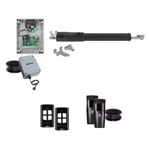 [TOM5-1S-E-I] TOM 5 Telescopic Long Stroke ITALIAN Low Voltage 24V Automatic Swing Driveway Gate Opener 24 Volt Kit ROBUST Heavy Duty Design for Trade Installers