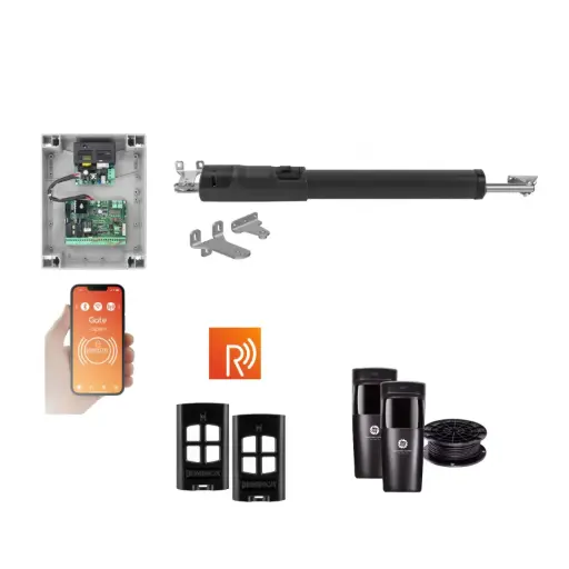 [TOM5-1S-P-R] Remootio TOM 5 Telescopic Long Stroke ITALIAN Electric 24V Low Voltage Automatic Swing Driveway Gate Opener Kit ROBUST Heavy Duty Design for Trade Installers