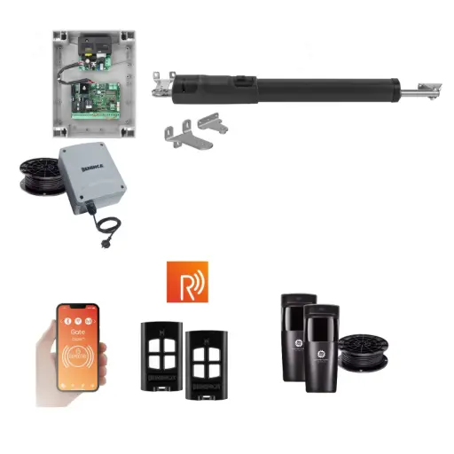 [TOM5-1S-E-R] Remootio TOM 5 Telescopic Long Stroke ITALIAN Low Voltage 24V Automatic Swing Driveway Gate Opener 24 Volt Kit ROBUST Heavy Duty Design for Trade Installers