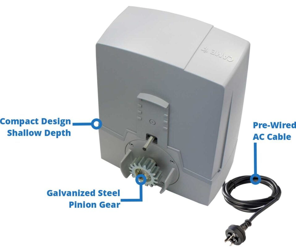 24v low voltage sliding gate motor power at gate installation