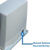 36v electric sliding gate opener strongest low voltage manual release adaptive torque