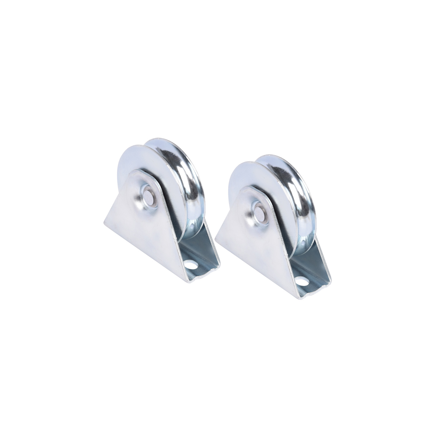 Sliding gate internal recess bearing wheel