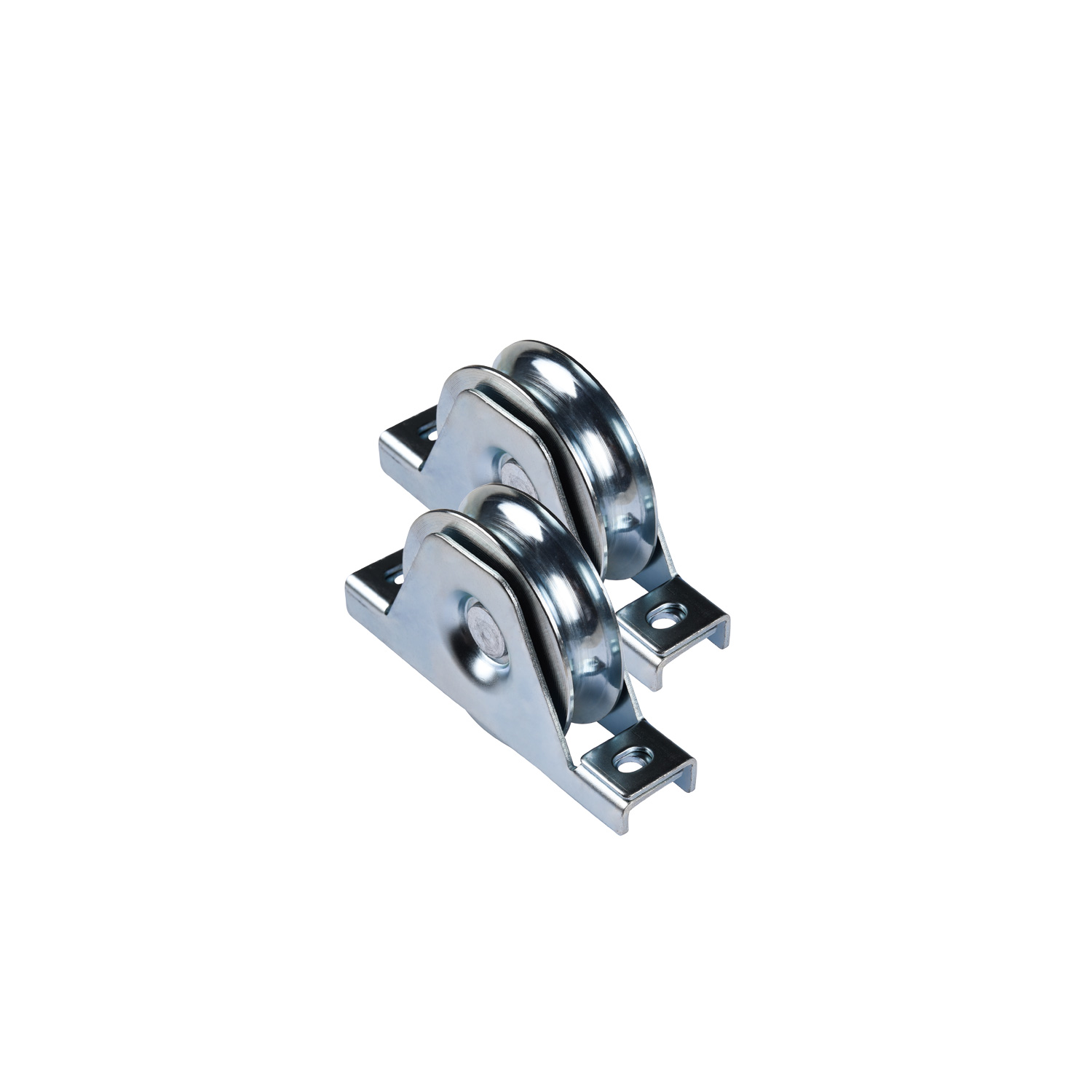 Sliding gate internal recess bearing wheel