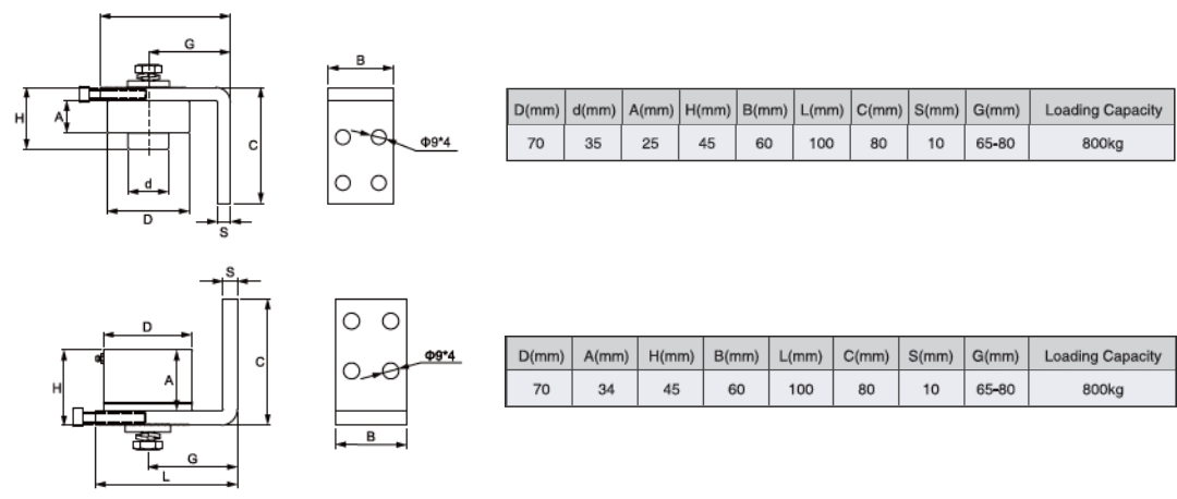 heavy duty bearing hinge adjustable