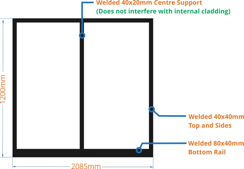 driveway gate for cladding measurements