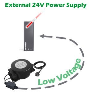 External 24V Low Voltage (Power Elsewhere) Boom Gates