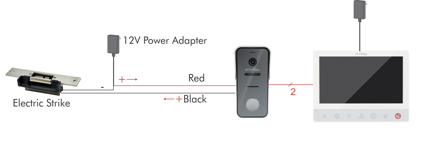 electric striker intercom connection