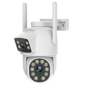 Wi-Fi/Ethernet Cable Surveillance PTZ DUAL Camera 3MP With Motion tracking, Push Notifications, Full Colour Day & Night Cloud and SD Card Recording