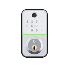 Flinders Deadbolt (Silver) Digital Entrance Lock with Mobile APP (Bluetooth, Fingerprint, EM Card) IP55 Weather Resistance
